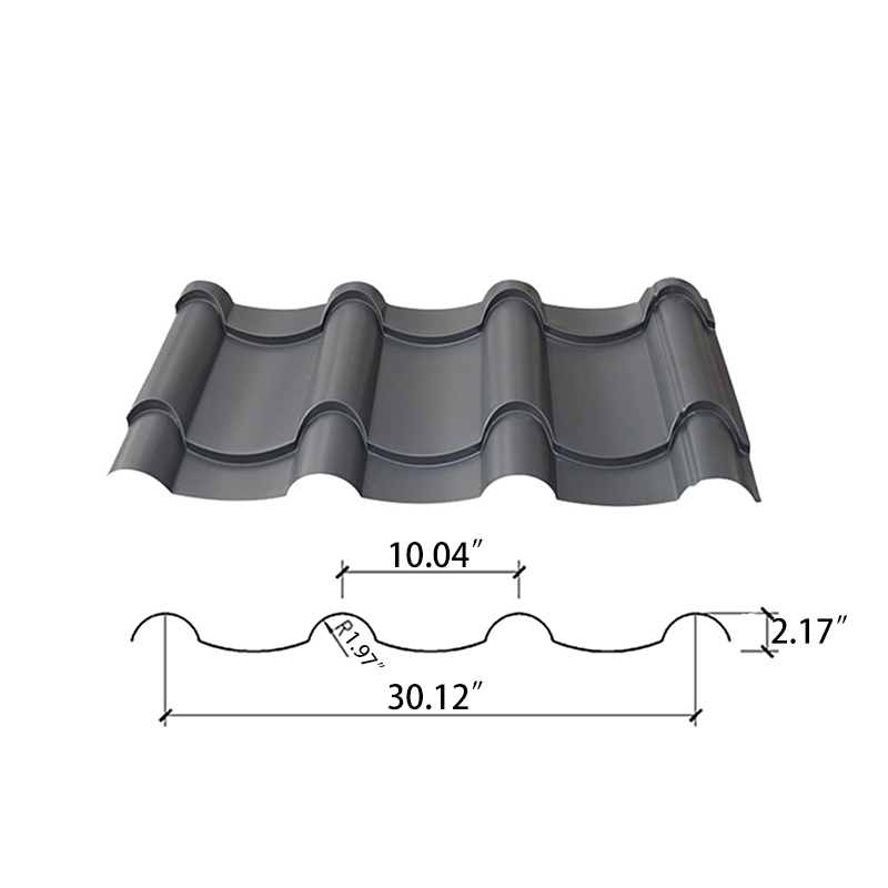 Tuiles métalliques modèle Wave 765 Tuiles métalliques modèle Wave 765